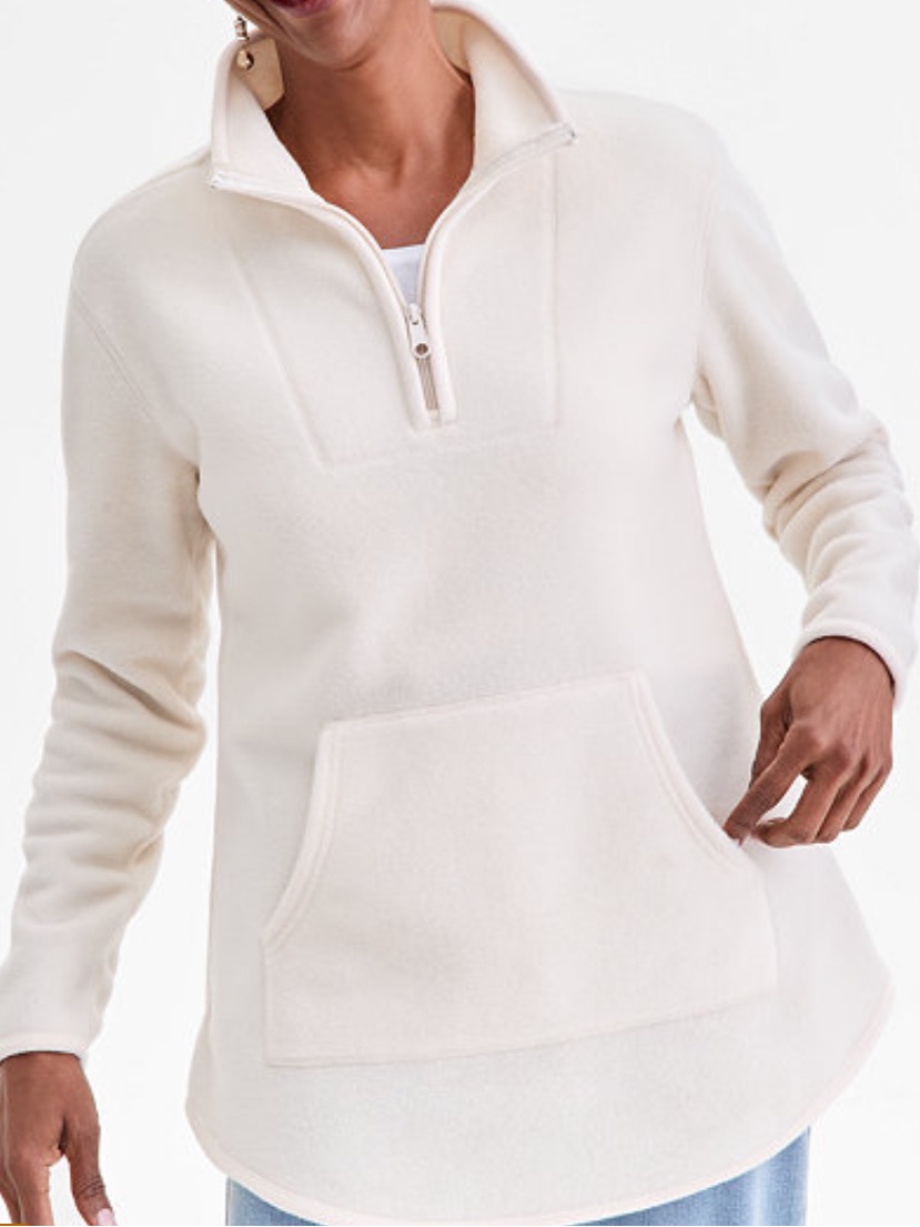 Style & Co Women’s White Fleece Sweatshirt